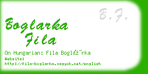 boglarka fila business card